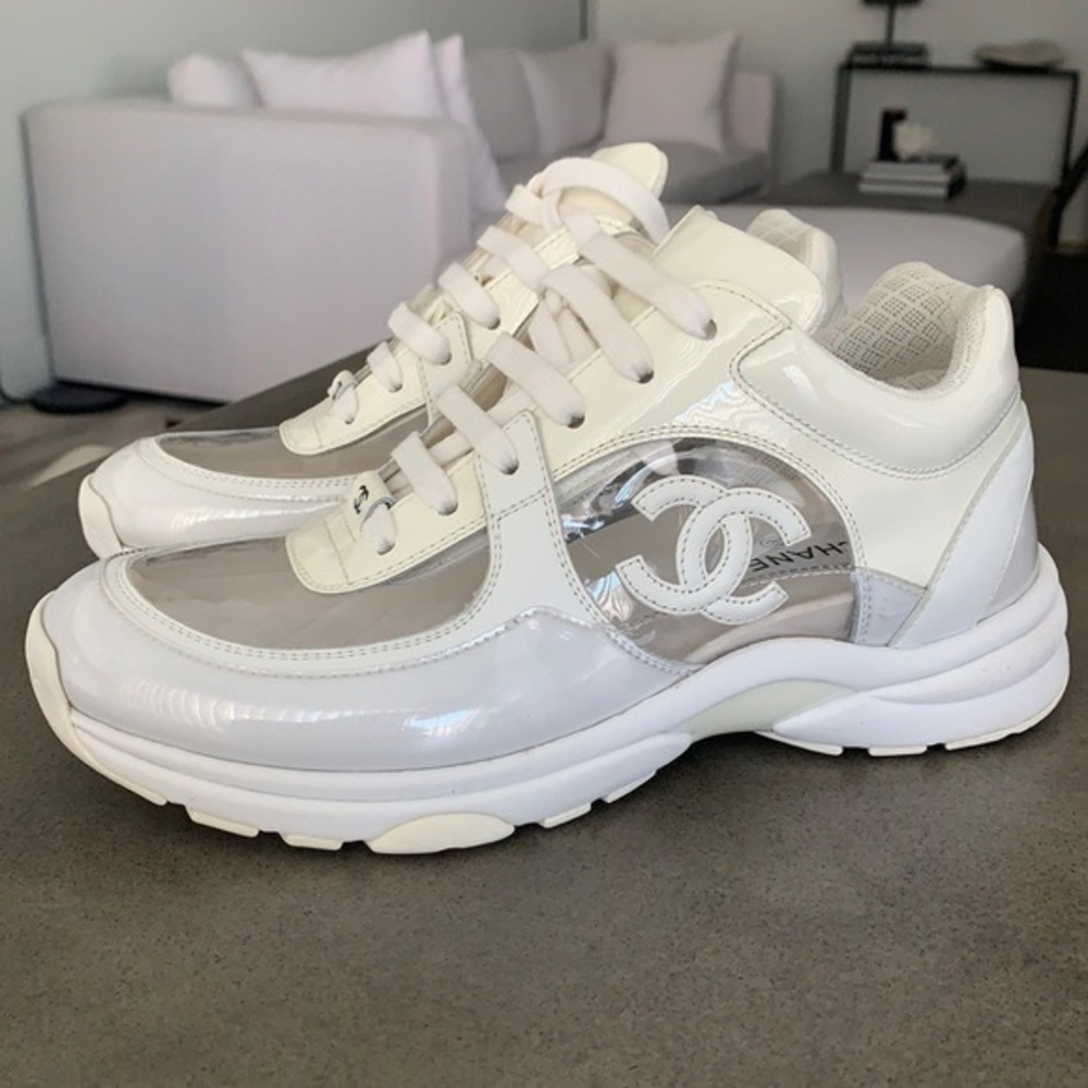 SOLD Authentic Chanel Clear Sneakers size 6